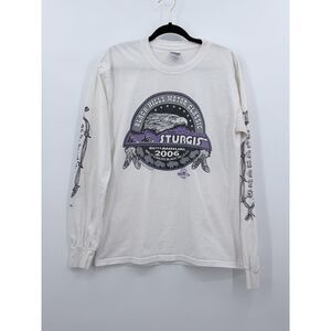 Gildan Sturgis 2006 Motorcycle Rally 66th Annual Long Sleeve 2 Dual Arm Med